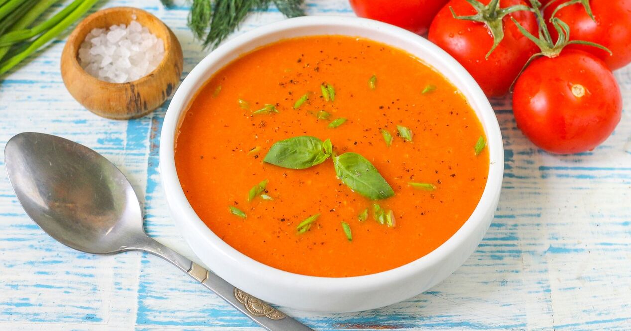 sopa de puré de tomate nun favorito da dieta