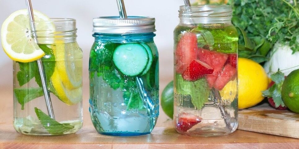 auga de froitas para beber dieta